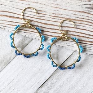 Artisan Jewelry Collection - Blythe Beaded Hoop Earrings